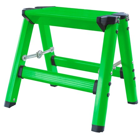 Amerihome Lightweight Single Step Aluminum Step Stool, Bright Green STL1AGNBX